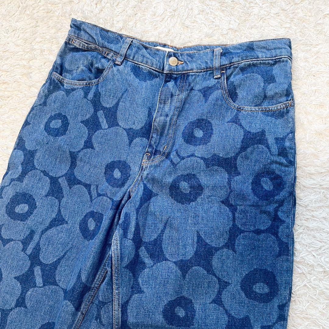 専用marimekko マリメッコ デニムパンツ Unikko インディゴ 30