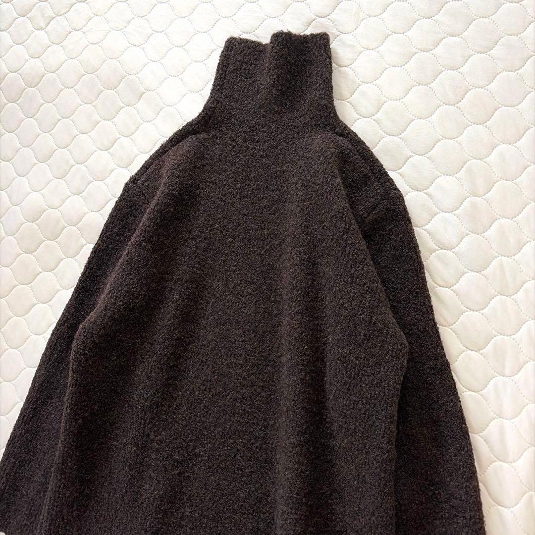 BEARDSLEY✴︎ブークレータートルニットワンピース　ブラウン