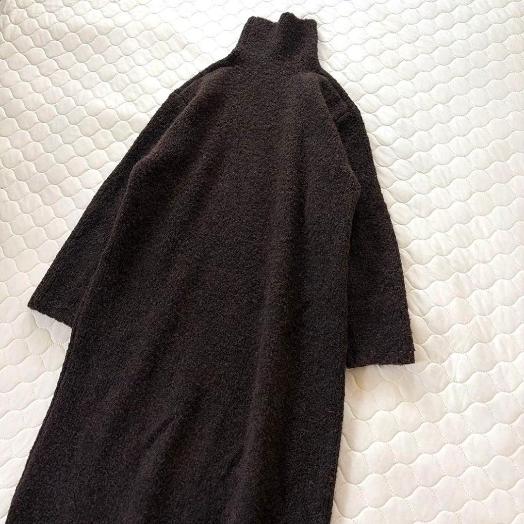 BEARDSLEY✴︎ブークレータートルニットワンピース　ブラウン