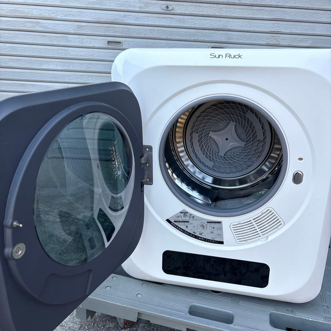 【美品】SunRuck 衣類乾燥機 SR-ASMN205-W-2490 3kg