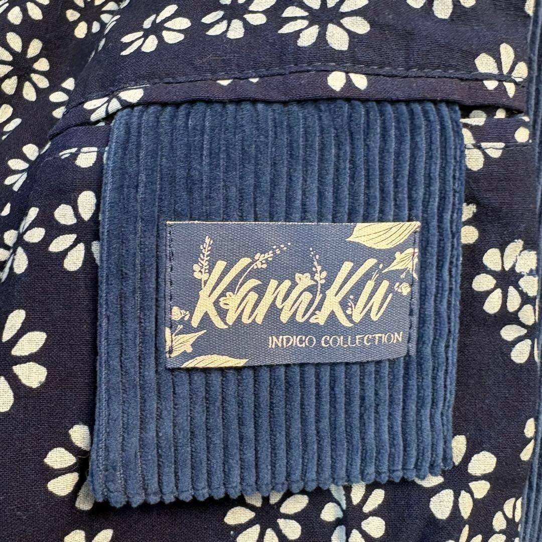 新品未使用　karaku テーラードジャケット　コーデュロイ　XL 裏地花柄