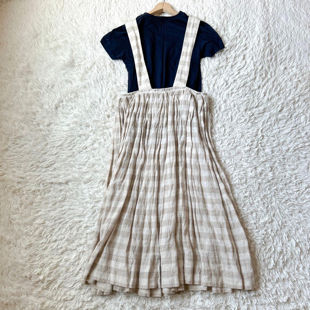 らん　COMME des GARÇONS リネンギャザーボーダースカート