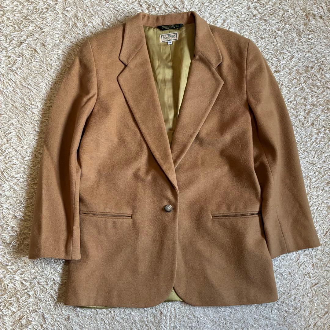 希少　USA製　90s　LLBean　カシミア混　ウール　テーラードジャケット