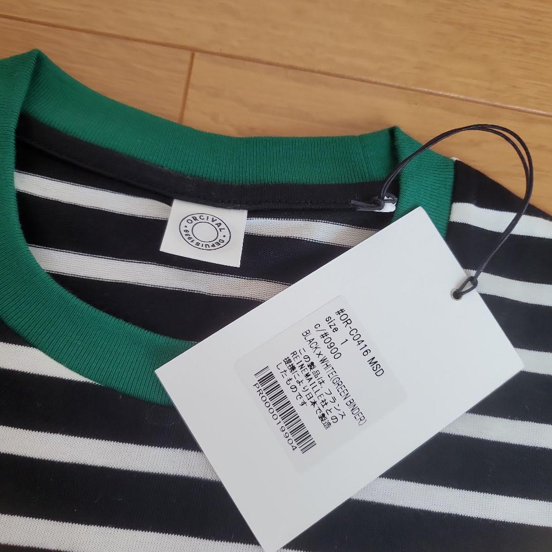 【タグ付き】オーシバル　半袖クルーネックワイドTシャツ　ボーダー　ORCIVAL