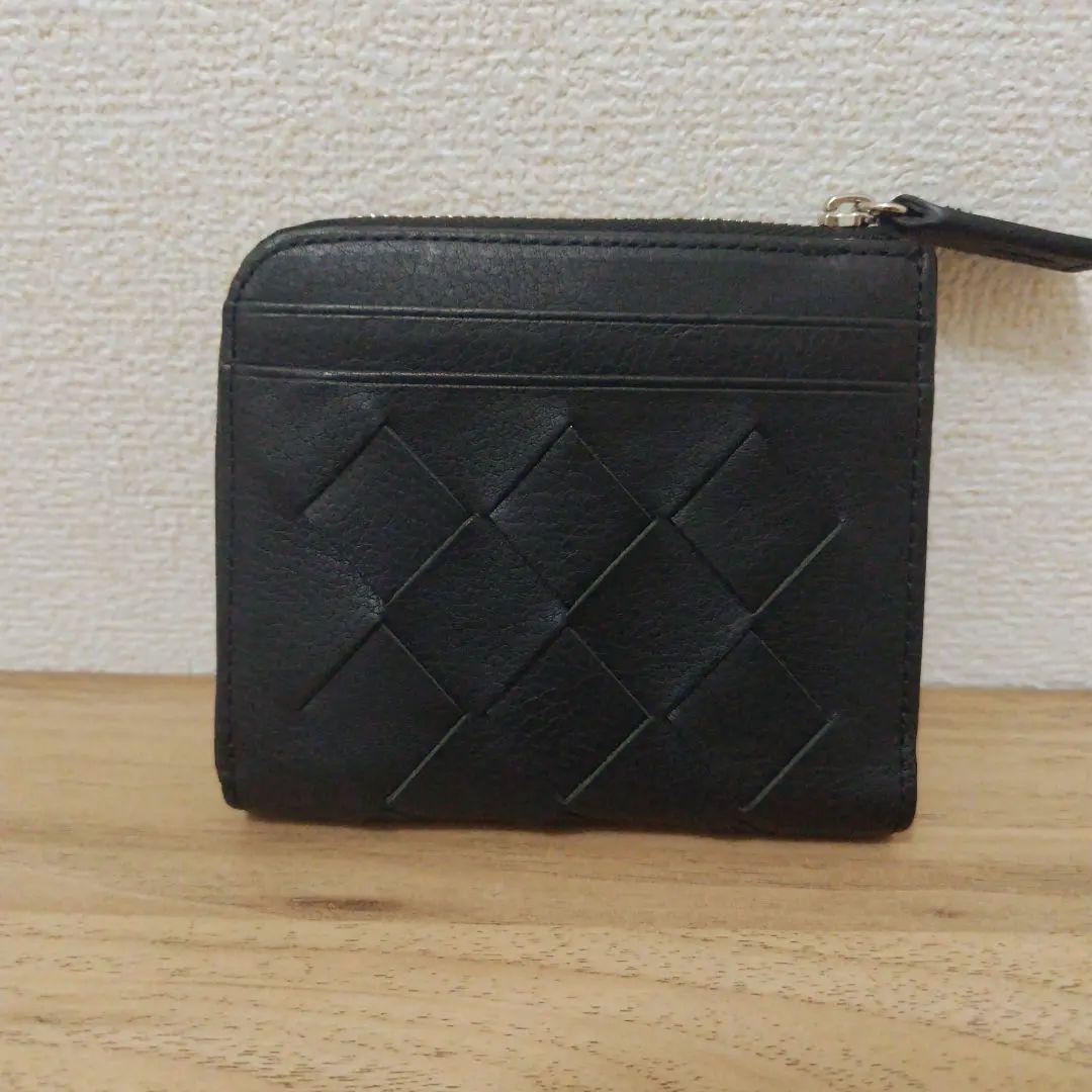 【美品】PELLE BORSA ブラック二つ折り財布