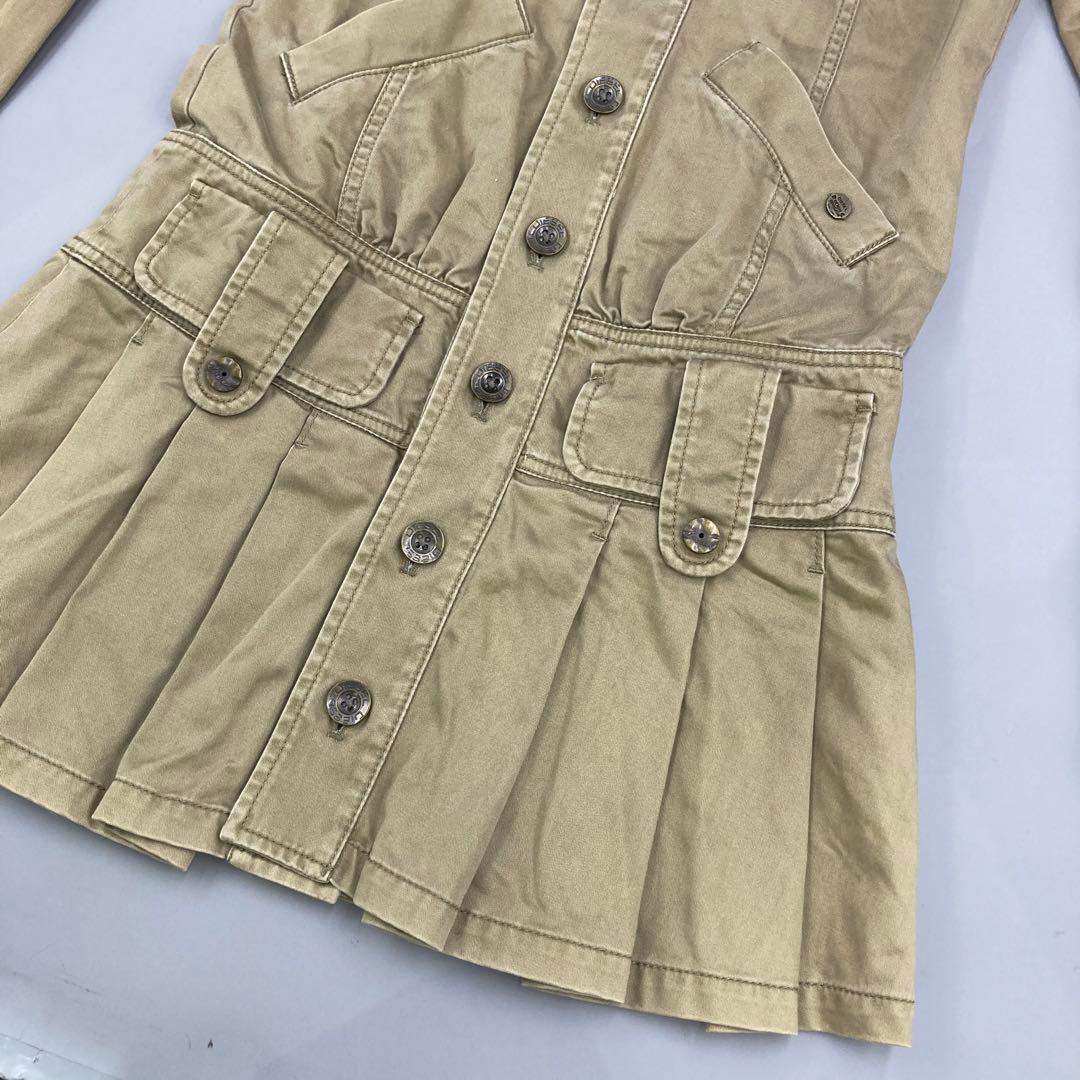 ★美品 DIESEL ミリタリージャケット サイズ XS ベージュ フリル付き