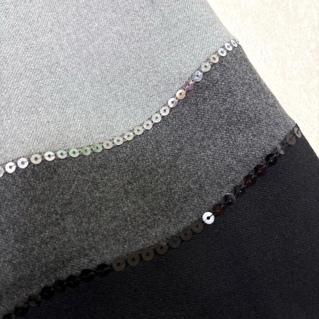 【美品】M'S GRACY Aライン フレアワンピース スパンコール 春秋冬