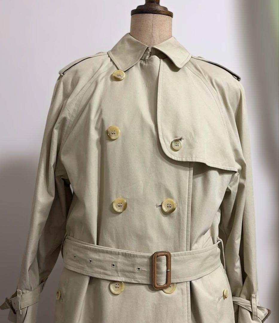 [BURBERRY美品] ベージュ ダブルブレスト トレンチコート(ライナー付)