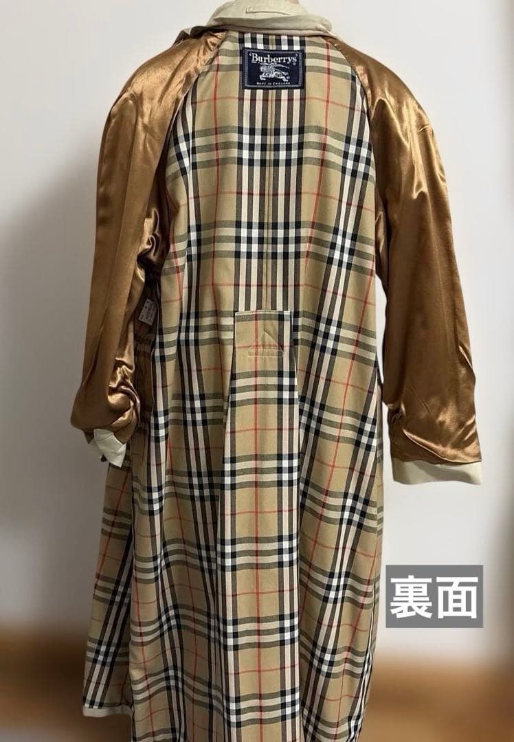 [BURBERRY美品] ベージュ ダブルブレスト トレンチコート(ライナー付)