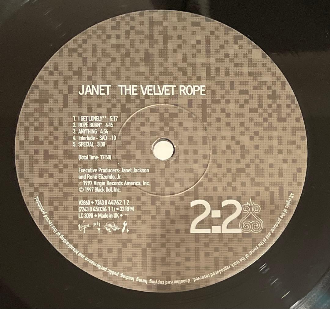 JANET JACKSON velvet rope 2LP レコード　R&B
