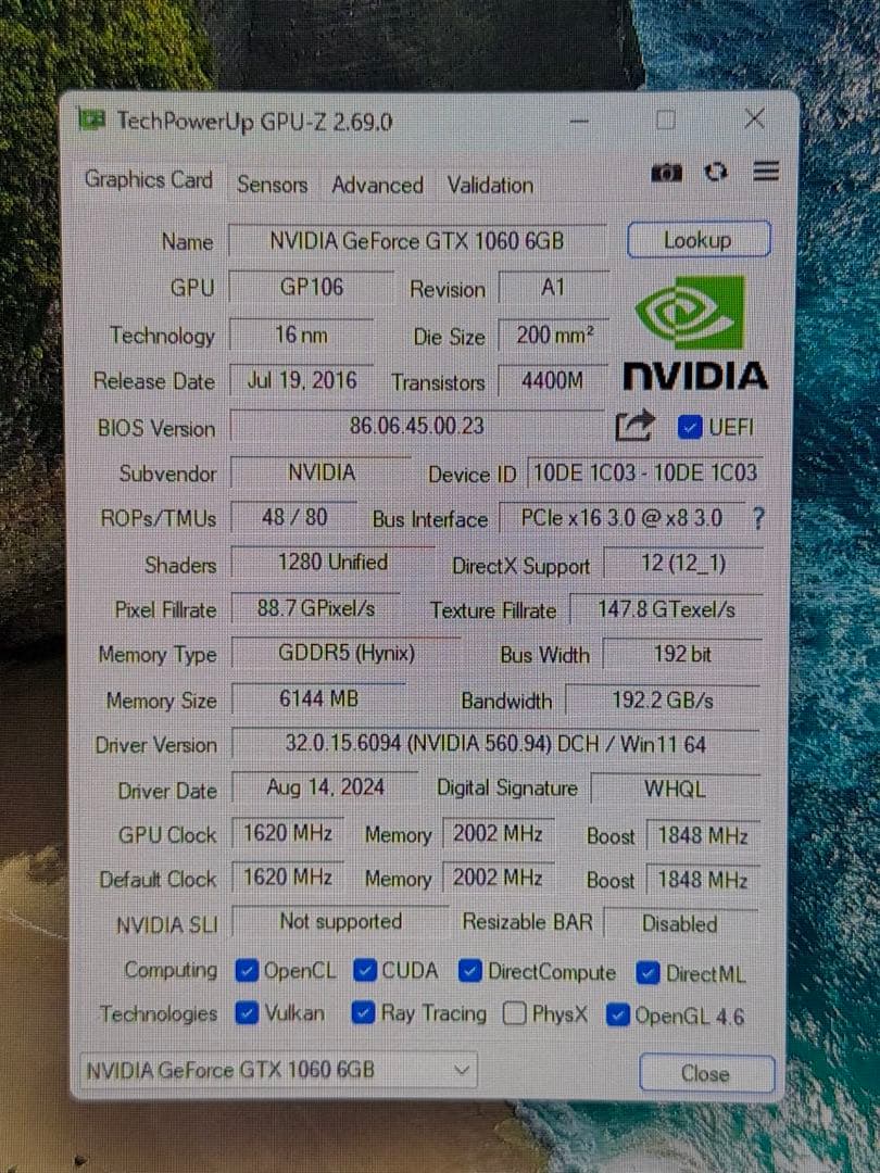 グラフィックボード・グラボ・ビデオカード GTX 1060 6GB Super JetStream
