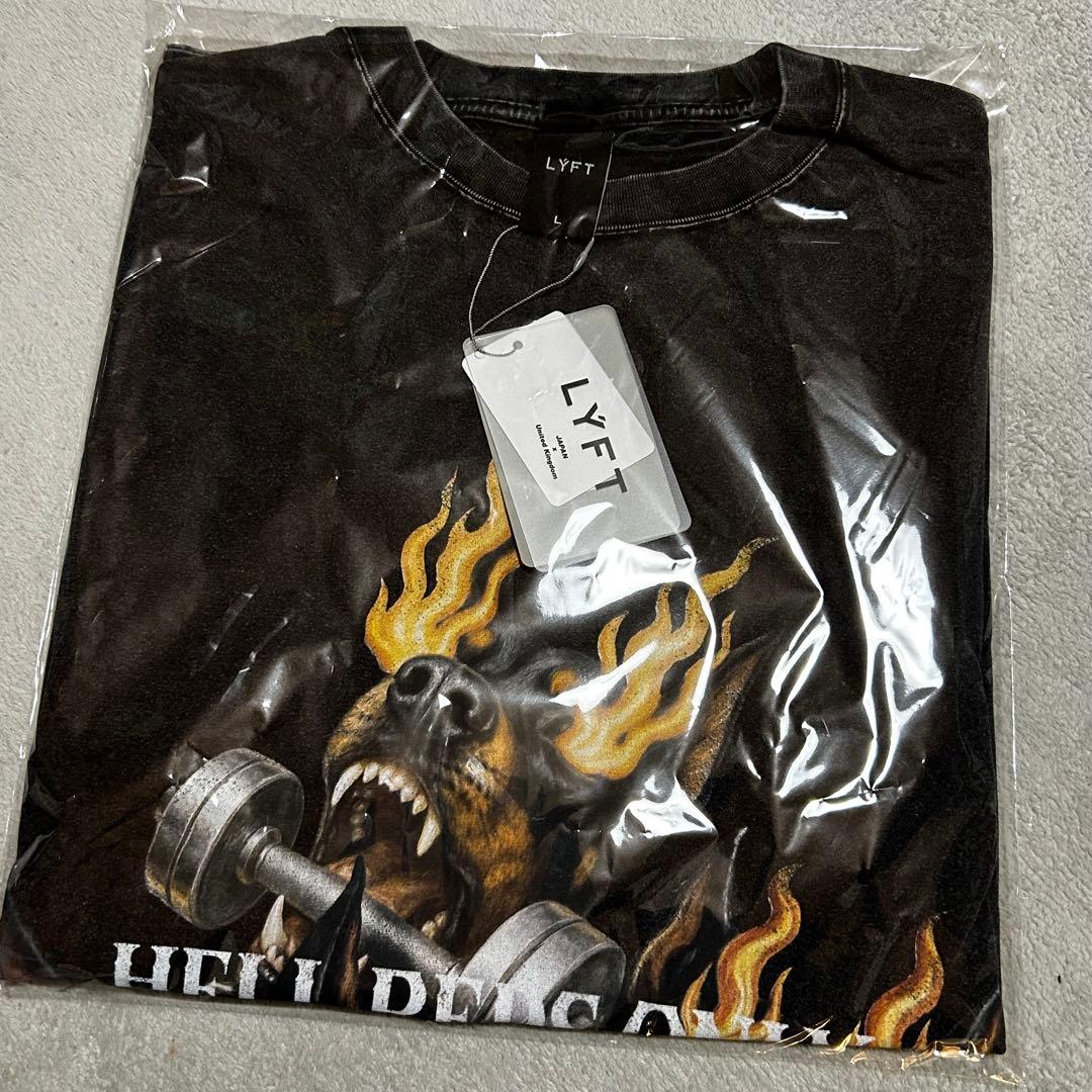 【新品】LYFT ドーベルマン　Tシャツ　ブラック　Lサイズ
