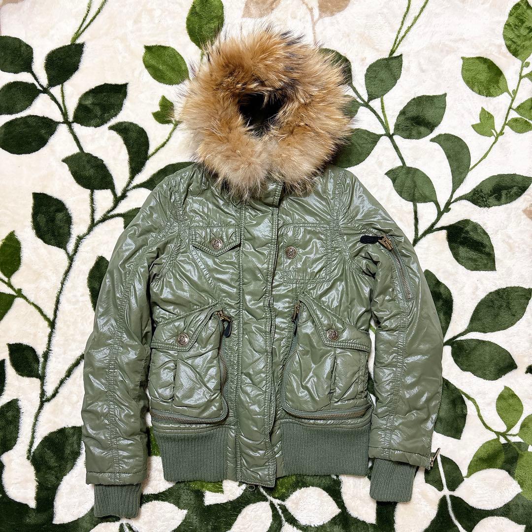 MOUSSY N-2B フライトジャケットy2k 平成ギャル カーキ サイズ1