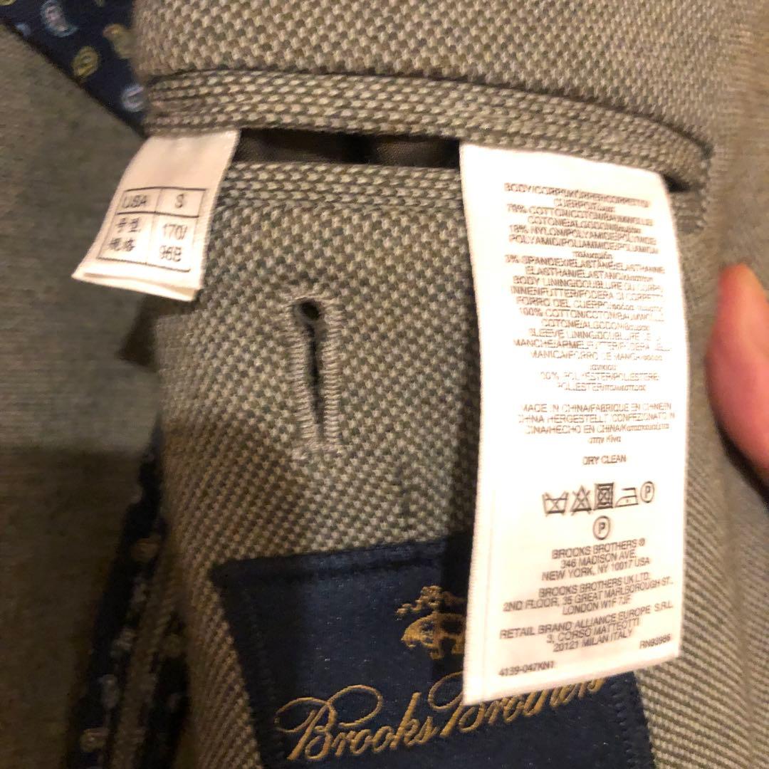 Brooks Brothers グレー ダブルブレスト テーラードS