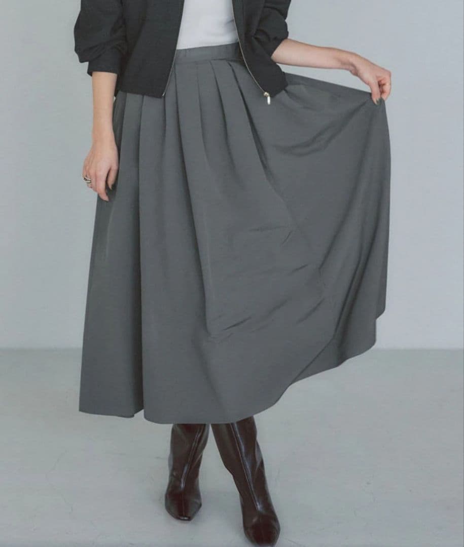 ✨極美品✨23区 【撥水加工/洗える】ハイマルチタフタ タックスカート 38