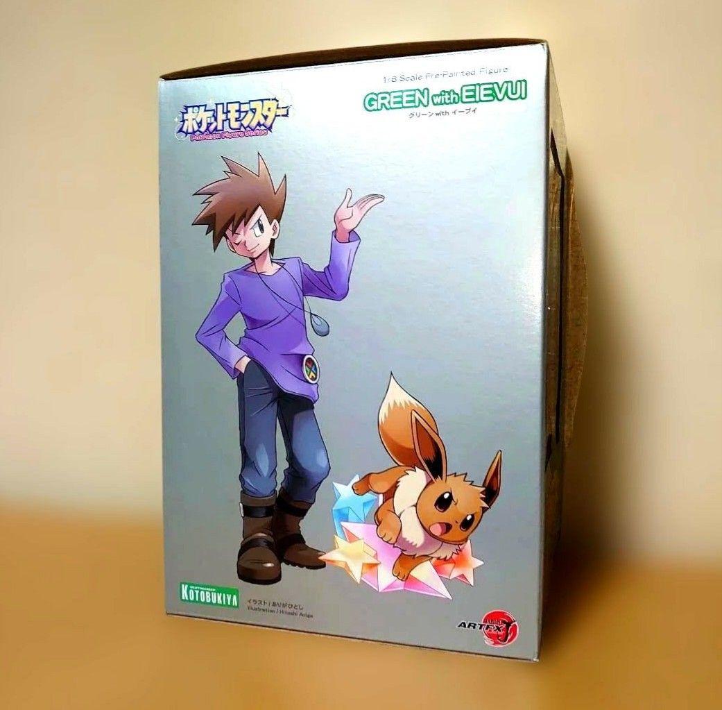 コトブキヤ ARTFX J ポケモン グリーン with イーブイ フィギュア