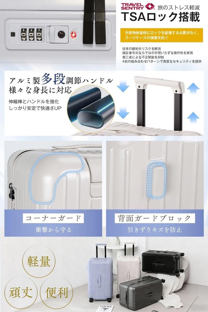 スーツケース 機内持ち込み Sサイズ キャリーケース 軽量 小型 TSAロック
