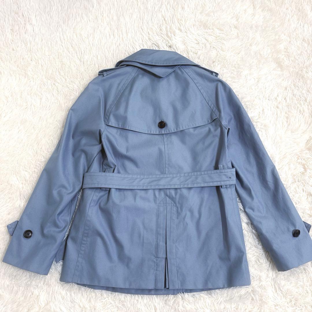 ✨美品coachコーチ ライトブルー ショートトレンチコート サイズ４M〜L