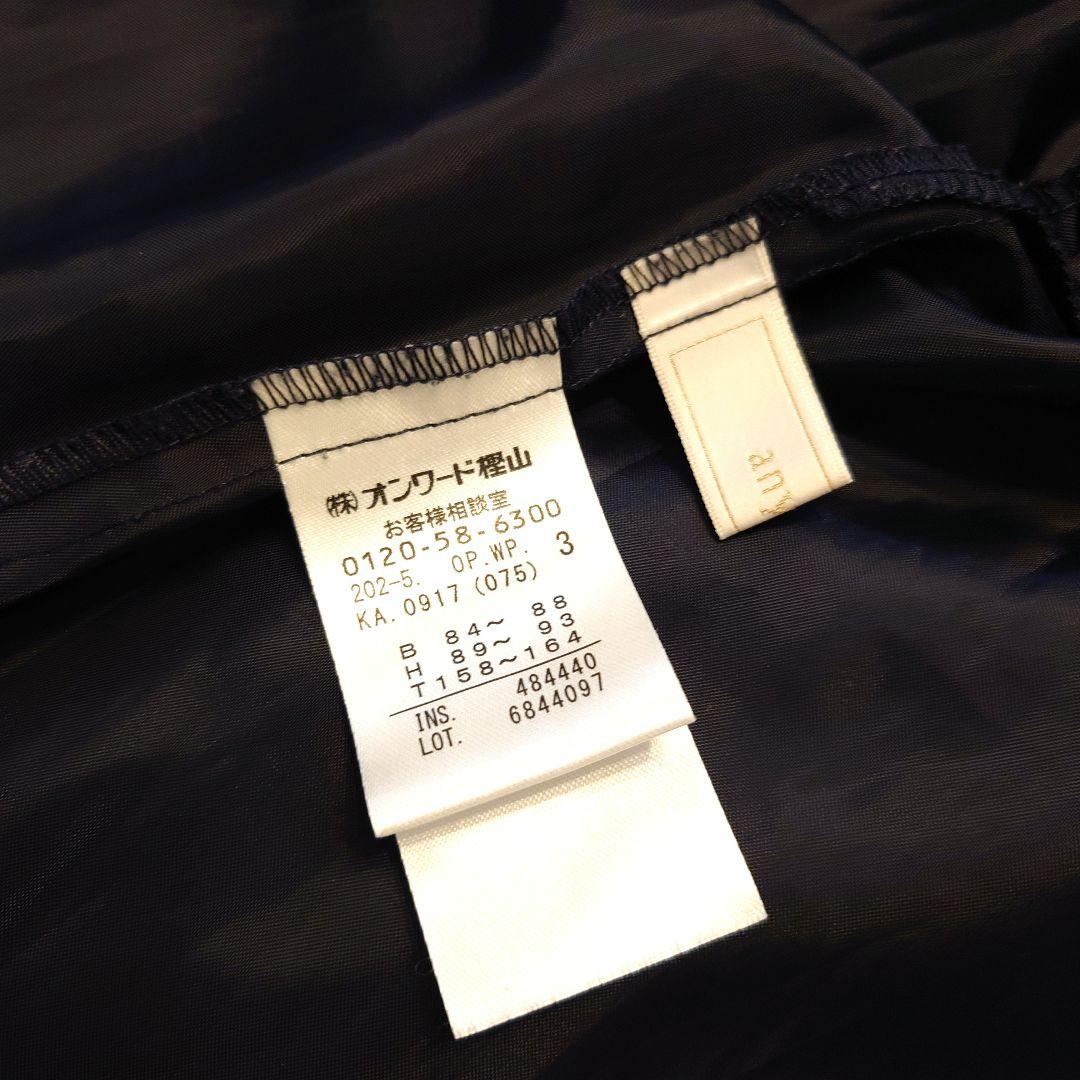 【anySiS】美品　洗えるノーブルプリーツワンピース　ネイビー　Lサイズ