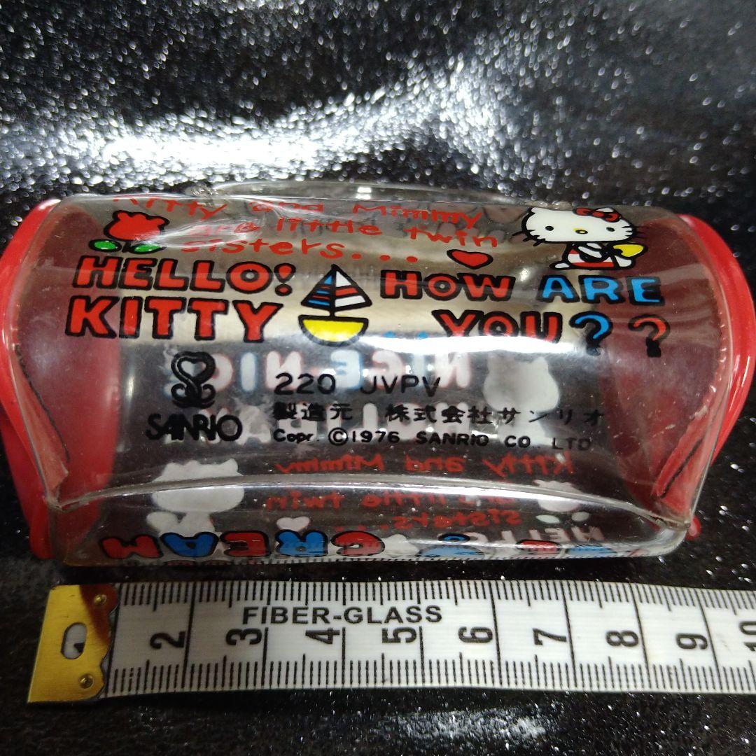 美品　昭和　1976　ハローキティ　横向　チューリップ　ボストン　バッグ　クリア