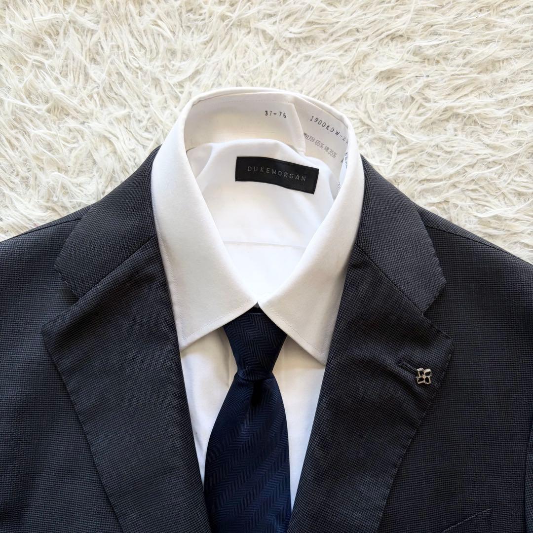 <美品>TAGLIATORE ヴェスビオ ダークグレー ウール ジャケット 48