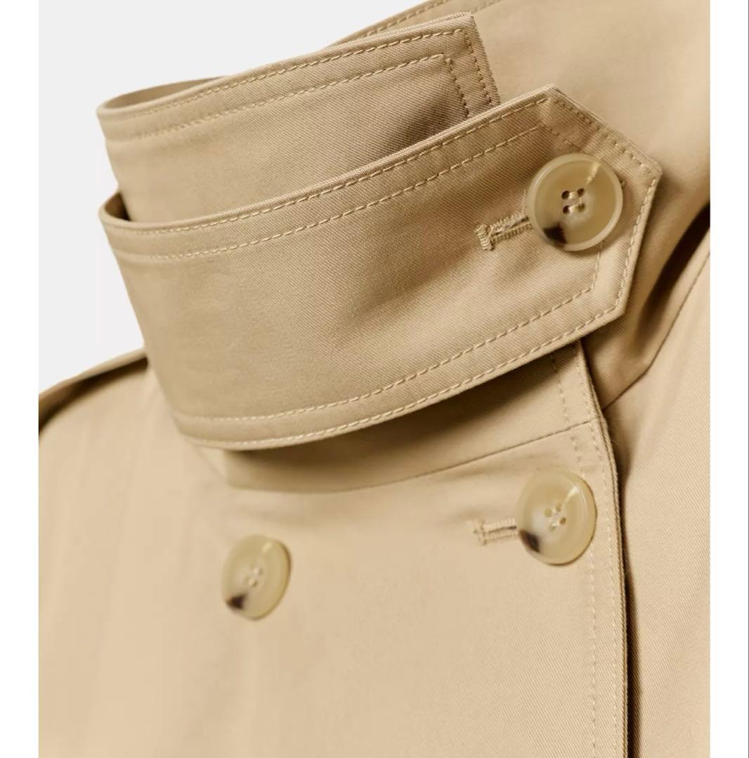 長*純様 タグ付き新品★ZARAのショート丈ハイネックトレンチコート★Sサイズ★