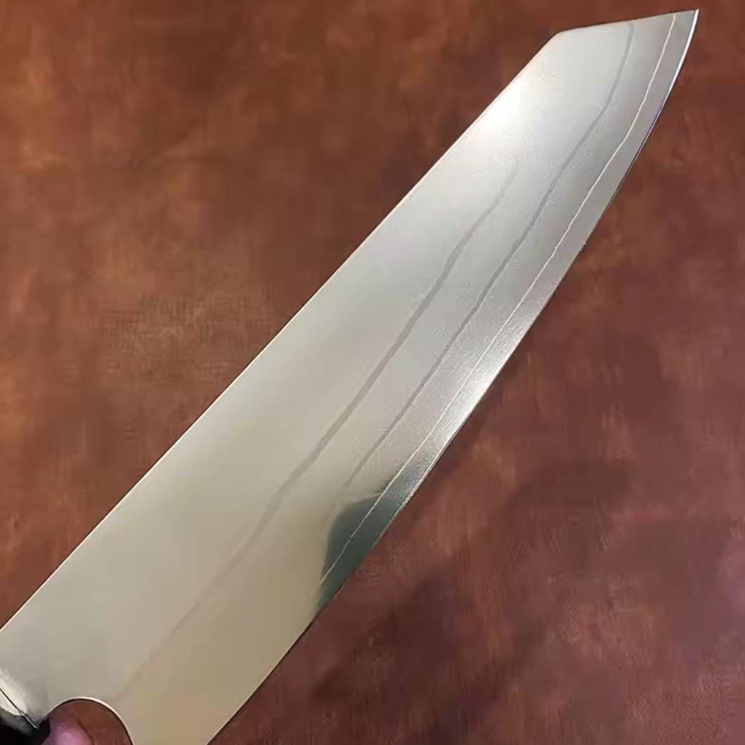 V金10号 7層ダマスカス鋼 牛刀 シェフナイフ 20cm 包丁 黒檀紫檀八角柄