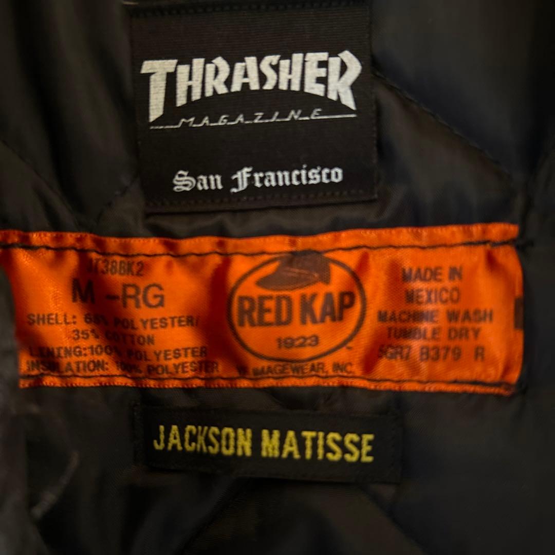 KaiKai 様用THRASHER✖️RED CAP MA-1ジャケット Mサイズ