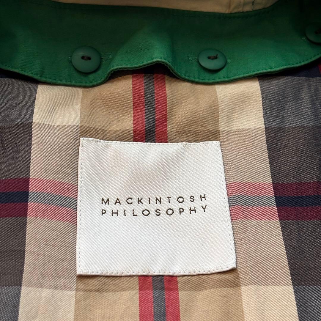 美品☆マッキントッシュフィロソフィーグリーン スプリングコート ライナー付き