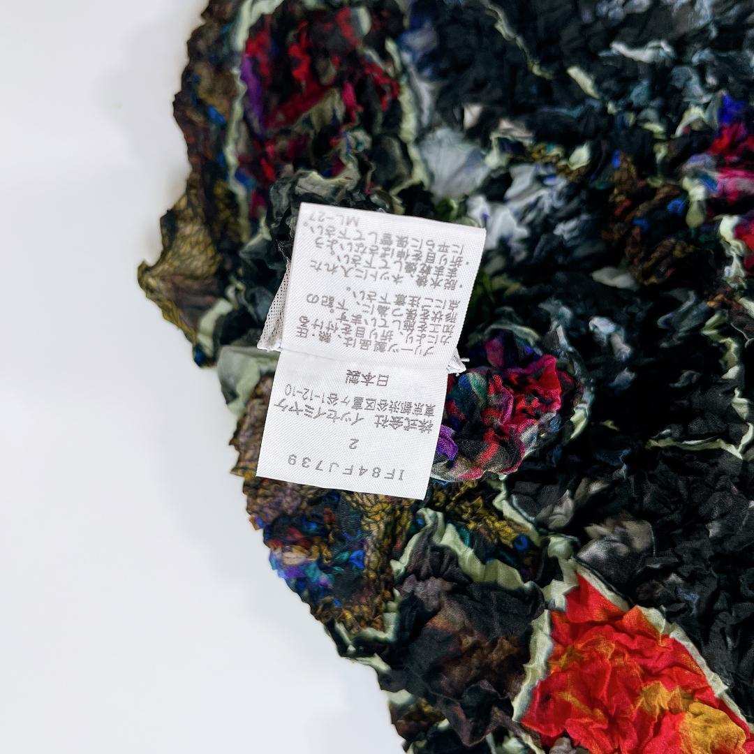 ISSEY MIYAKE FETE 半袖 カットソー 総柄 シワ プリーツ M