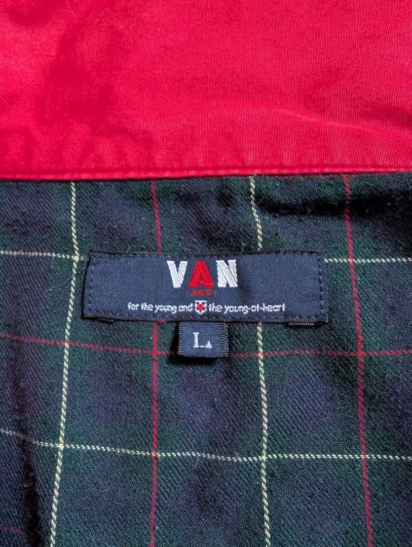 VAN JAC ヴァン スイングトップ ドリズラージャケット アーチロゴ 赤 L