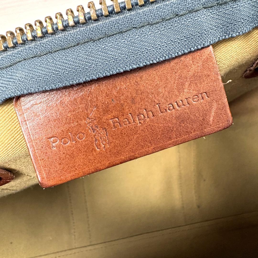 【美品】ポロラルフローレン　ボストンバッグ チェック柄　旅行　トラベル　Mサイズ