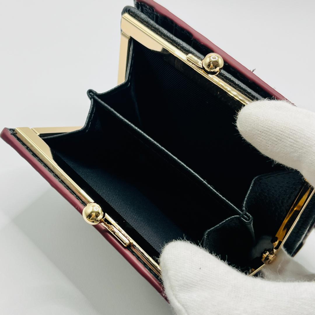 未使用 Vivienne Westwood 新品 折財布 黒 がま口 シンプル