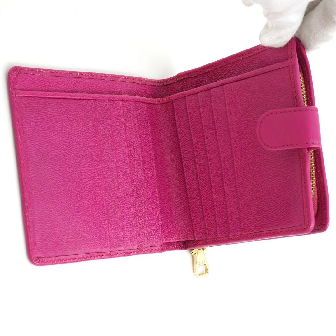 ✨未使用に近い✨　LOEWE ミニ財布　アナグラム　アマソナ　二つ折り　刻印