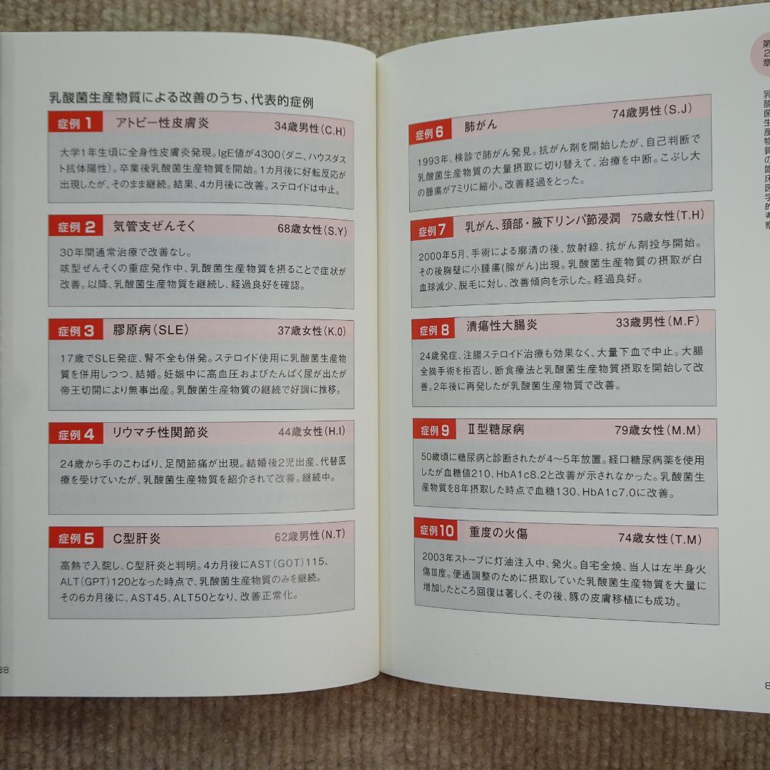 ② 書籍内容が凄い、「乳酸菌生産物質」現品付、多々考え方もお勧めです。