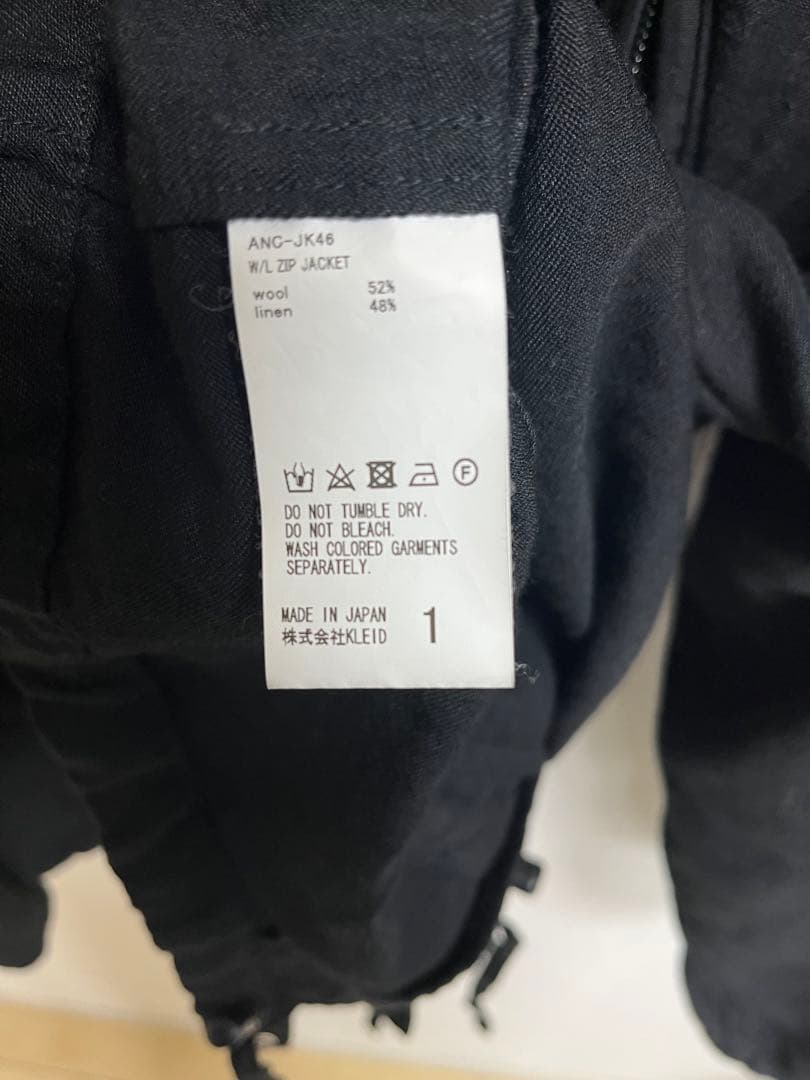 最終値 ANCELLM W/L ZIP JACKET Black size: 1