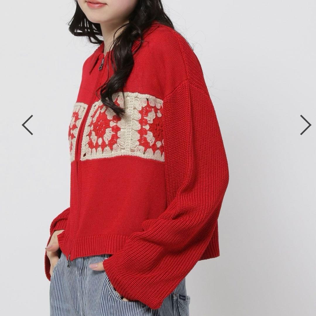 ニコアンドクロシェZIPカーディガン