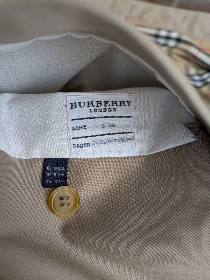 BURBERRY ベージュ トレンチコート（ステンカラーコート）イングランド製М