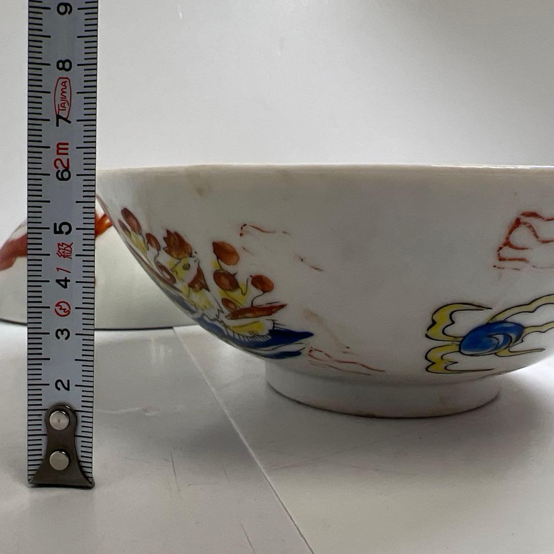 中国美術　粉彩鉢5客　口径約16㎝　東Y8-0108③タサオ