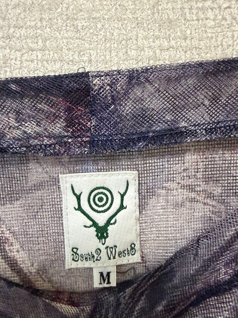 South2 West8 M 透け感　メッシュシャツ
