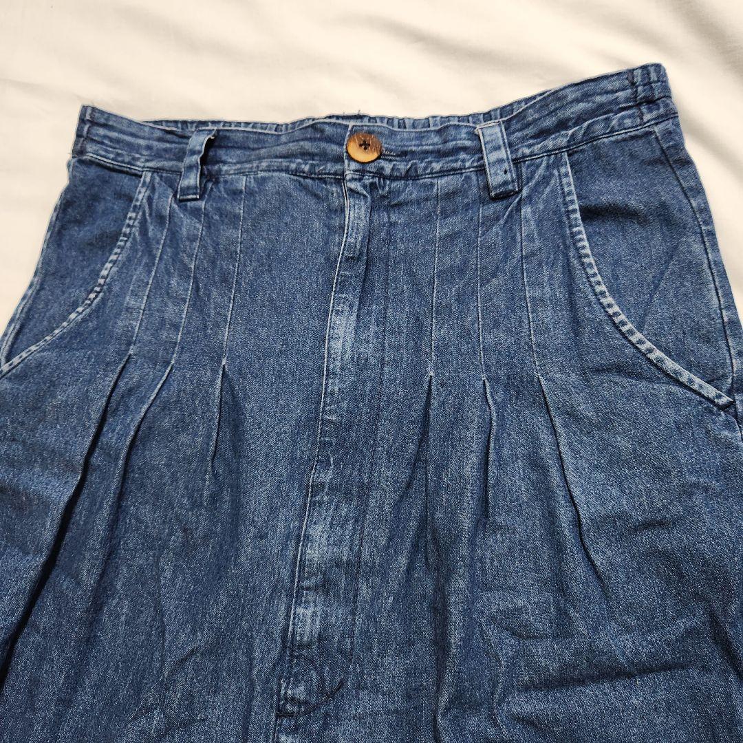 00's vintage デニム パンツ サルエル プリーツ 個性派 Y2K