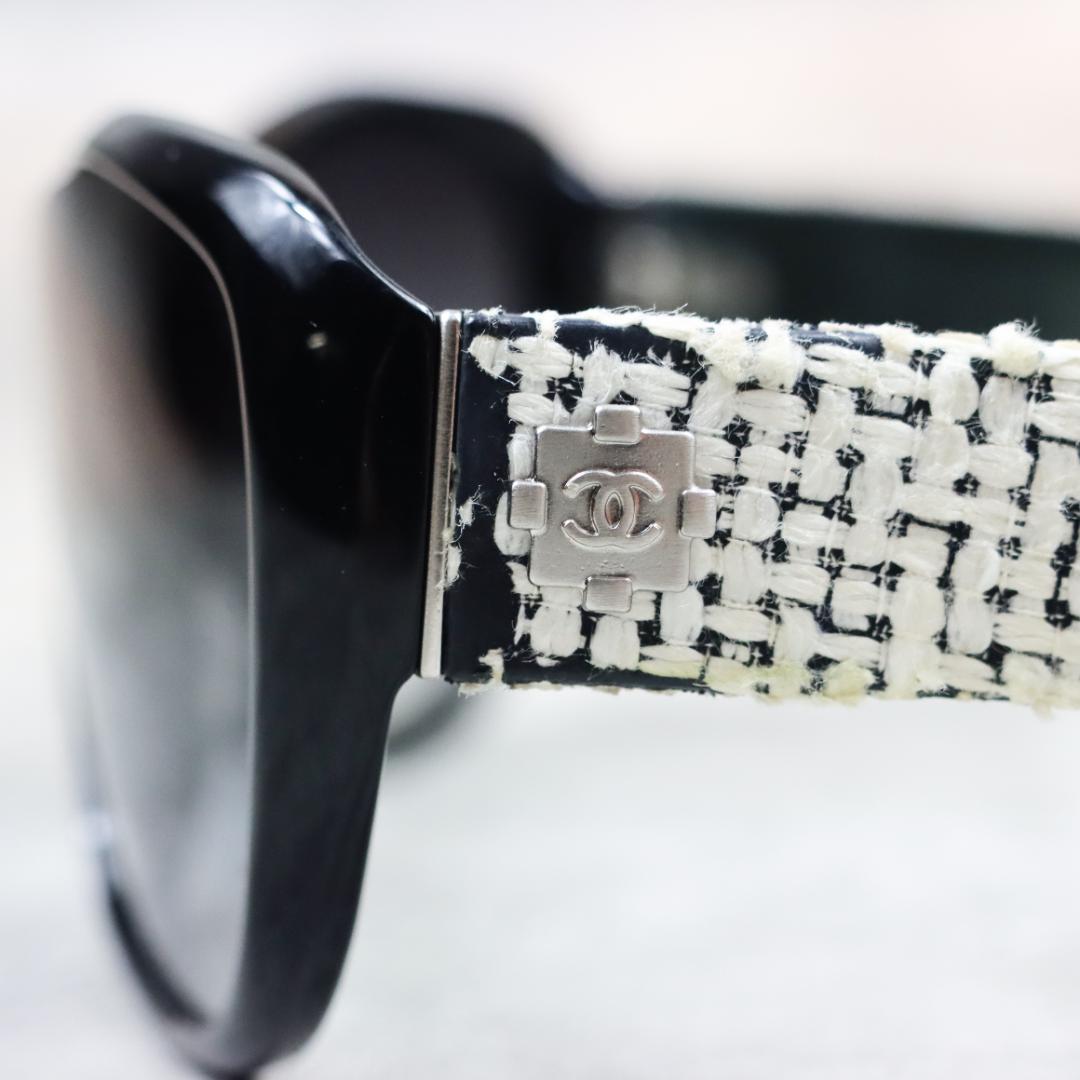 CHANEL シャネル サングラス ツイードテンプル ココマーク ブラック