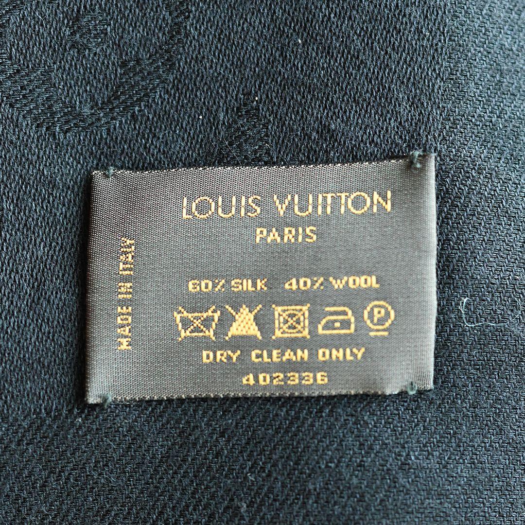 【LOUIS VUITTON 】ルイヴィトン ブラック 大判ストール モノグラム