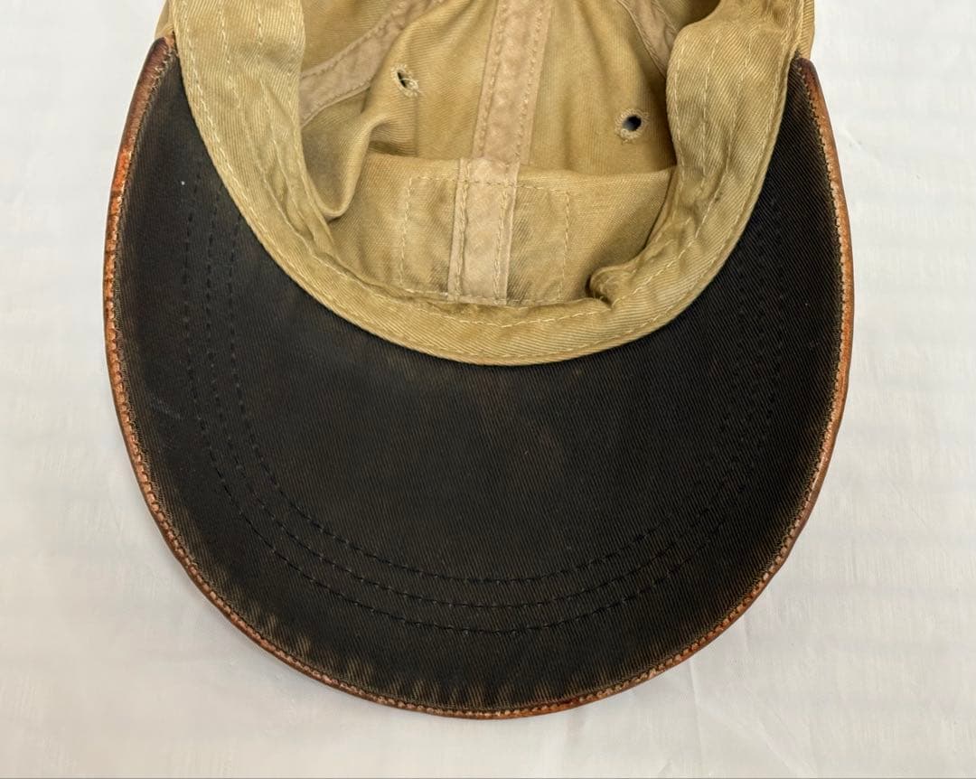 RRL レザーつば キャップ 犬パッチ L Ralph Lauren