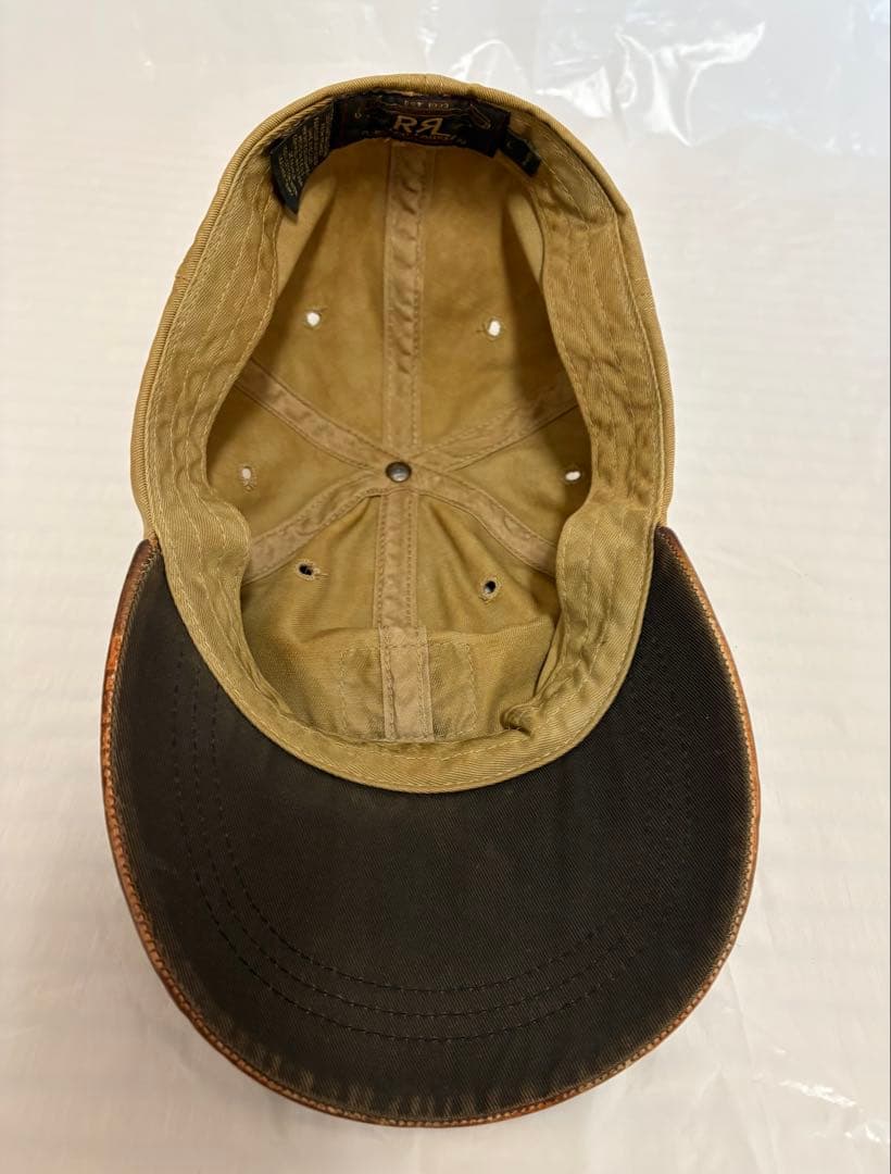 RRL レザーつば キャップ 犬パッチ L Ralph Lauren