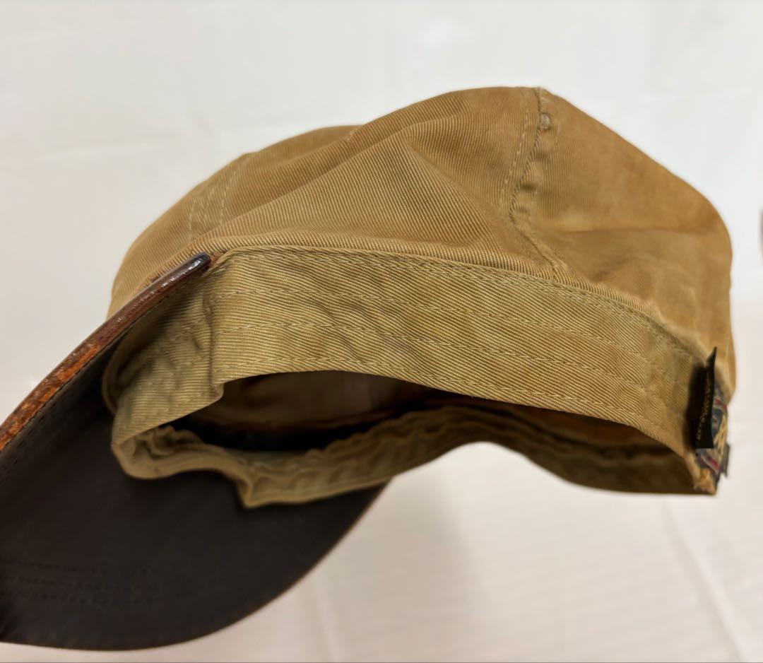 RRL レザーつば キャップ 犬パッチ L Ralph Lauren