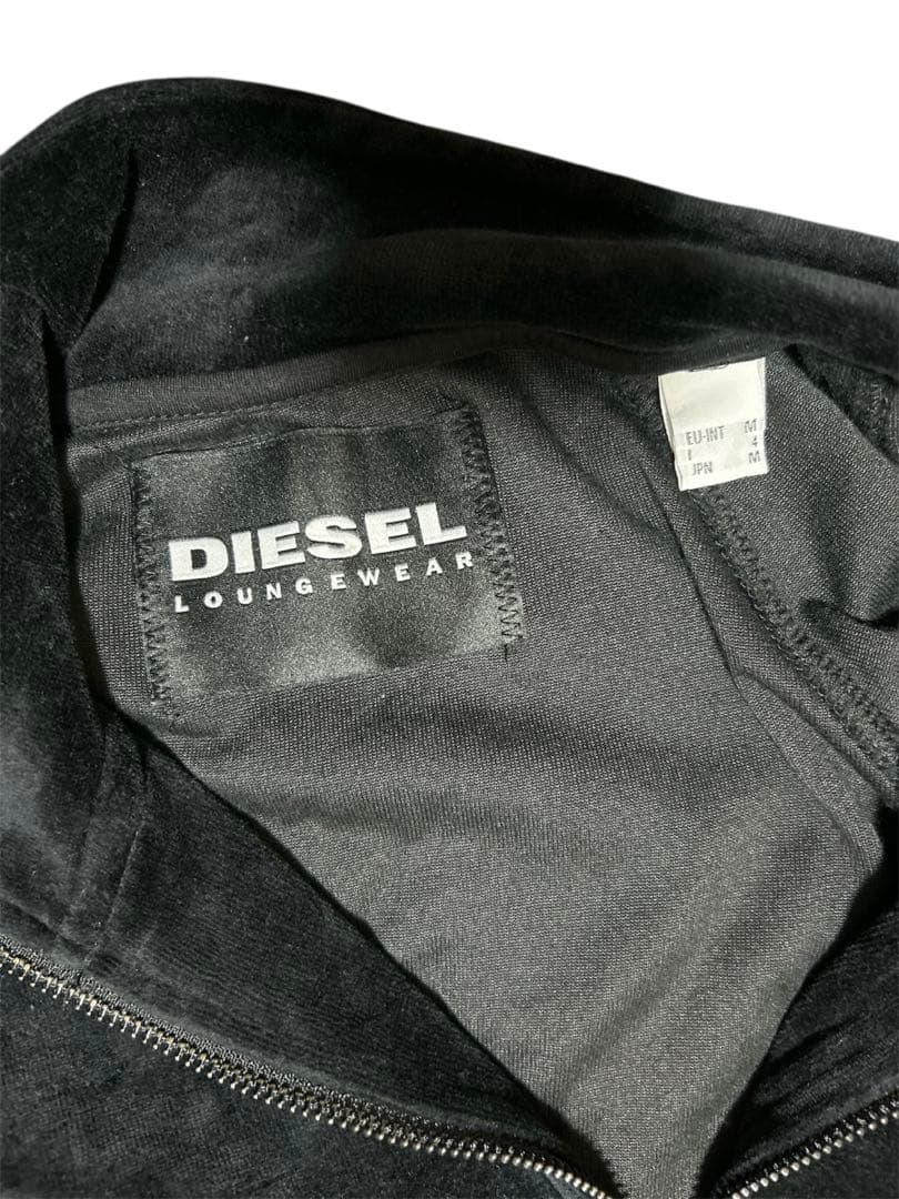 DIESEL ブラック ベロアジャケット パンツ上下セット セットアップ M