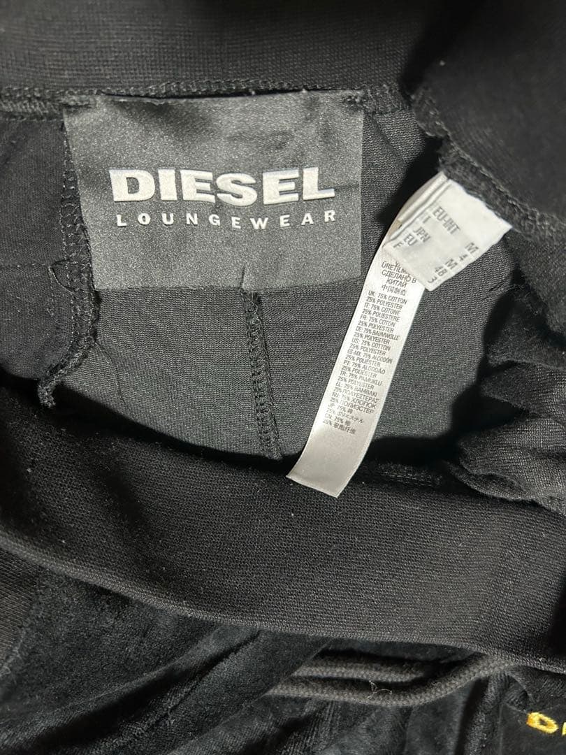 DIESEL ブラック ベロアジャケット パンツ上下セット セットアップ M