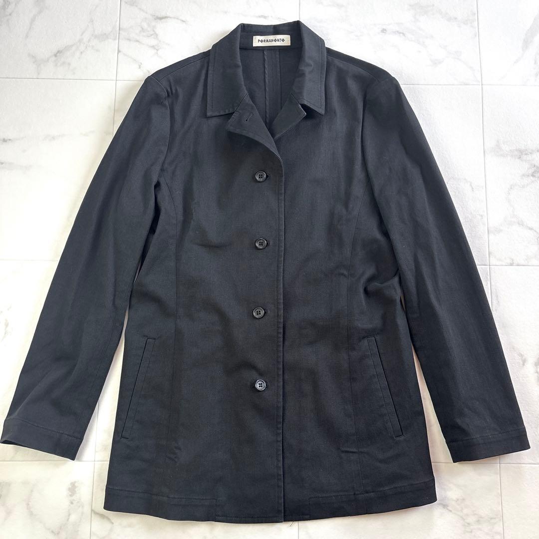 90s　ISSEY MIYAKE　 PERMANENTE　ロングジャケット 黒