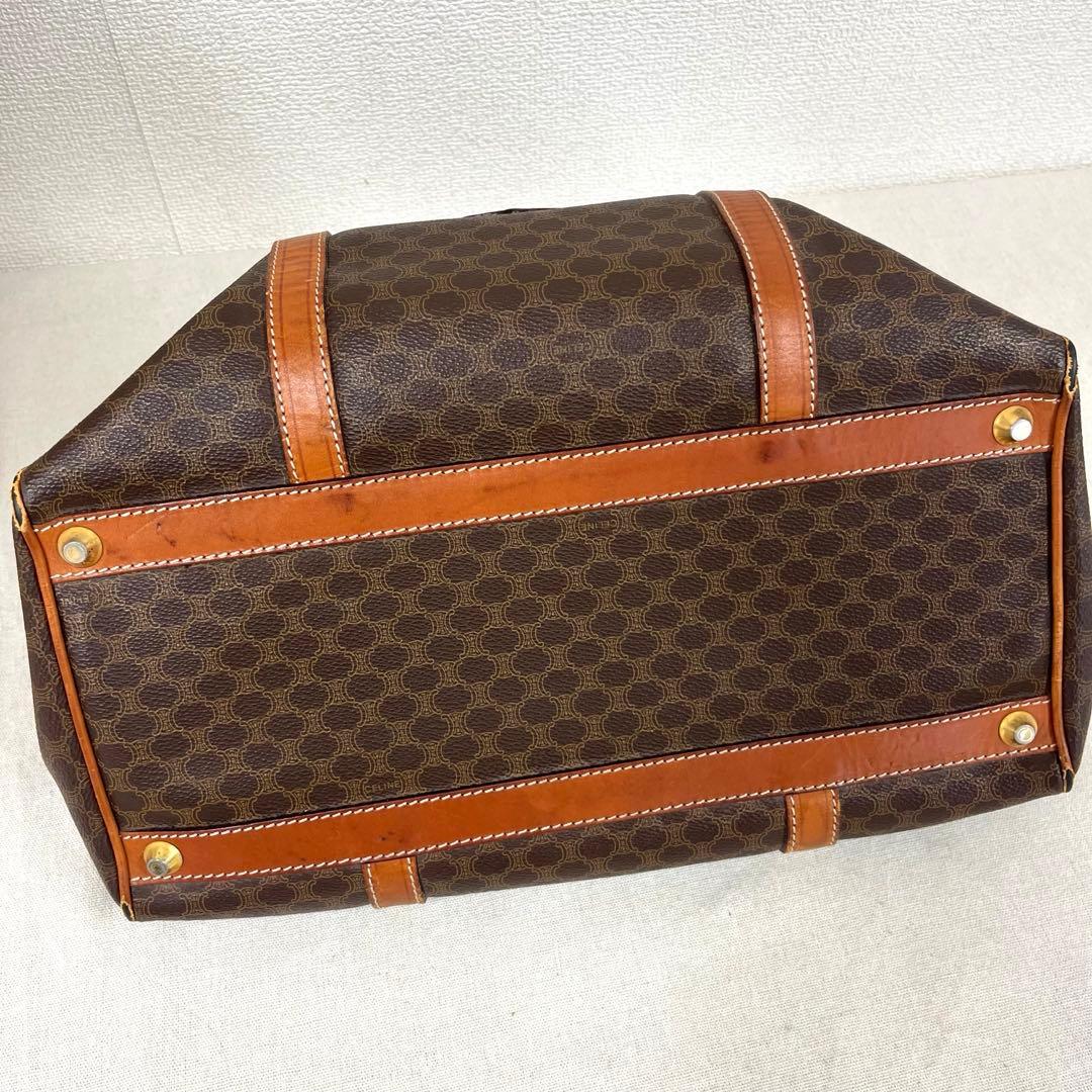 【人気】CELINE セリーヌ ボストンバッグ マカダム柄 トリオンフ ブラゾン